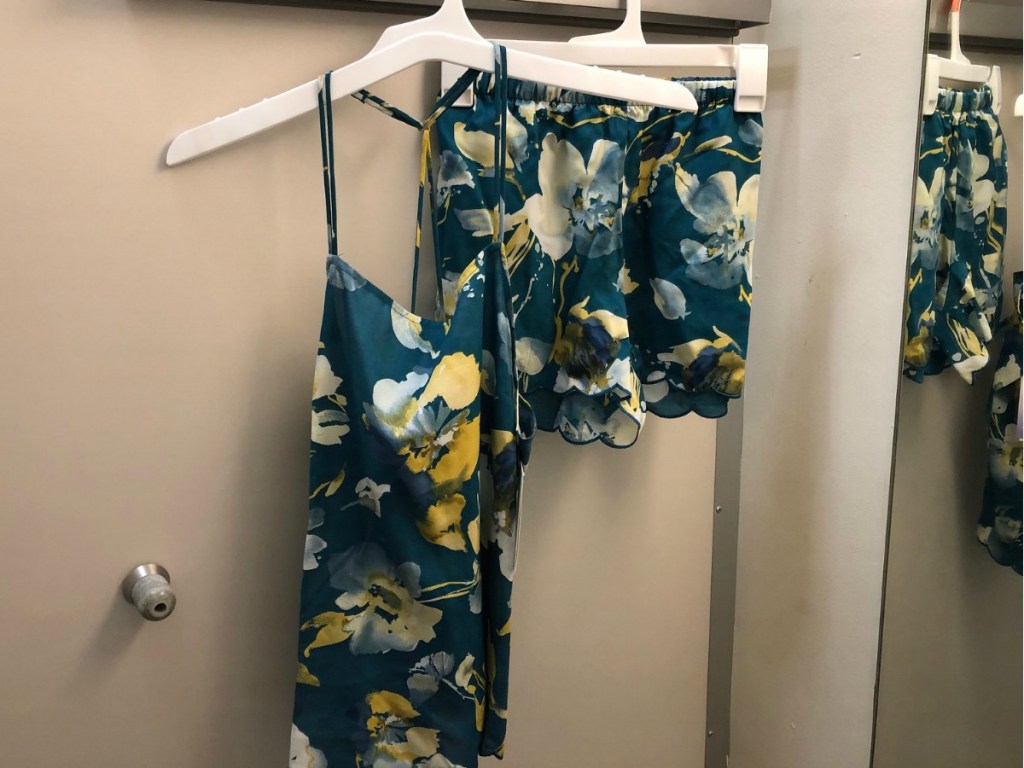 Simply Cool Camisole and Shorts hanging in Target Dressing room