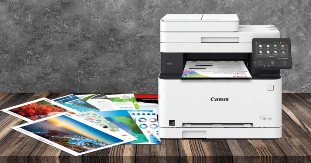 Canon imageCLASS MF634Cdw Wireless Color printer with papers