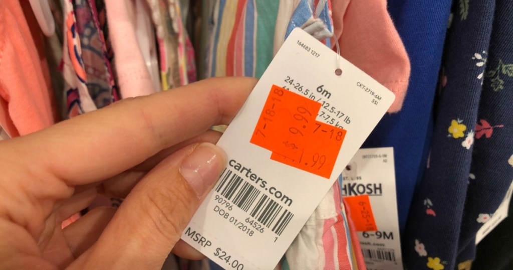 Carter's clearance tag