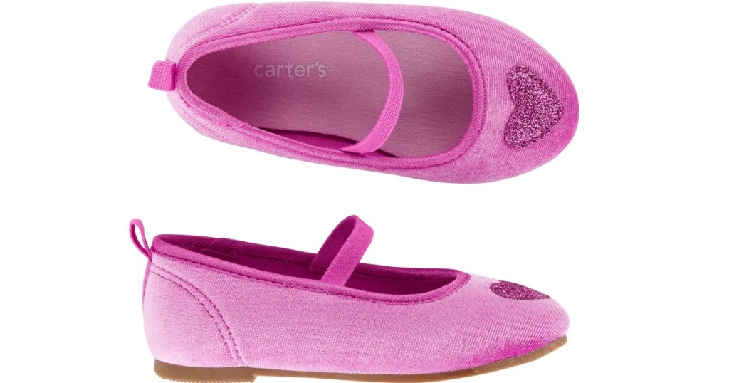 Carter's pink heart shoes