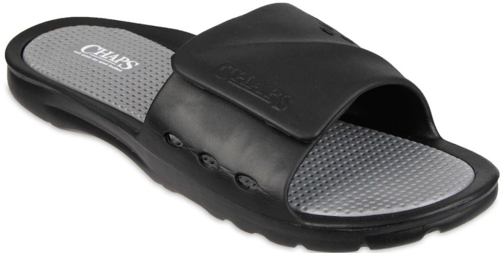 Black men's slip-on sandals