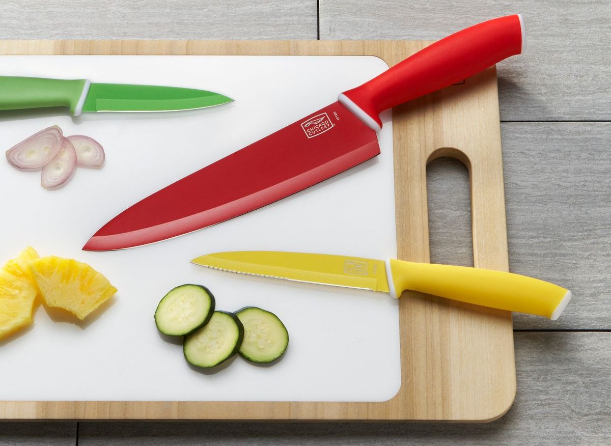 Knives on cutting board