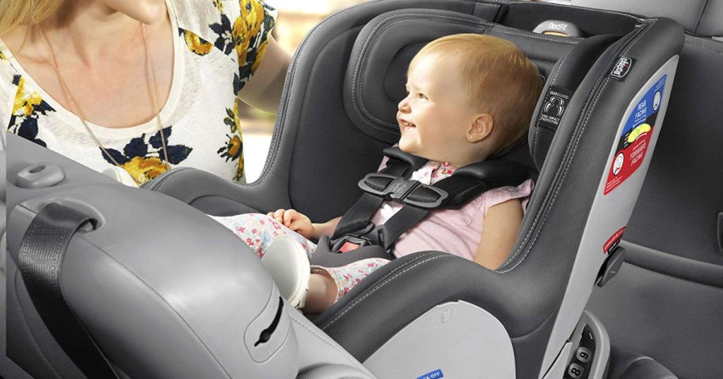 baby girl rear facing in Chicco NextFit Sport Convertible Car Seat