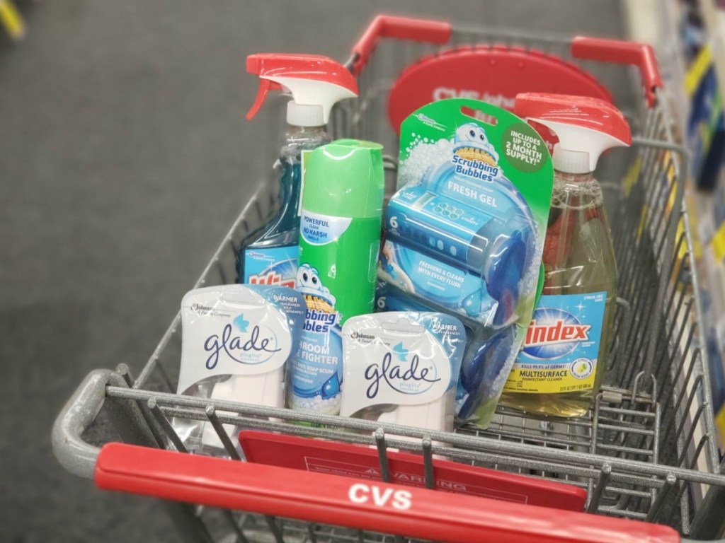 Cleaning Products in CVS cart