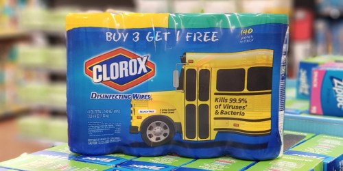 Clorox Disinfecting Wipes 4-Pack Only $5.98 at Walmart (Just $1.49 Each) – In-Store & Online