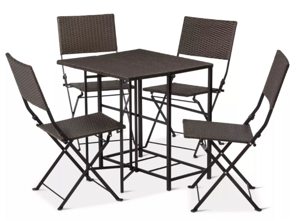 Courtyard Creations 5 Piece All-Weather Wicker Patio Dining Set