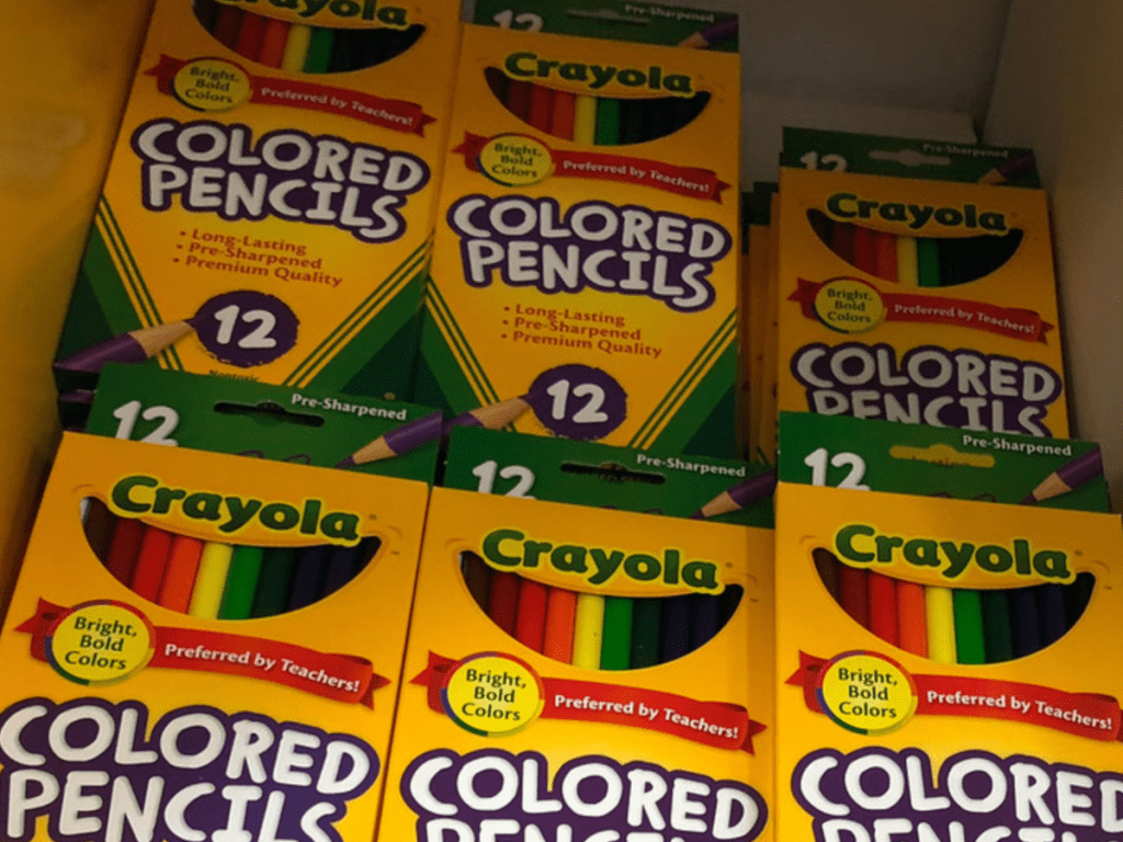 Crayola Colored Pencils 12-Count in store display case