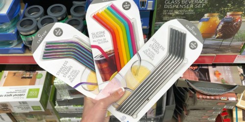 Stainless Steel or Silicone Straws 6-Pack Only $3.99 at ALDI (Eco-Friendly & Reusable)