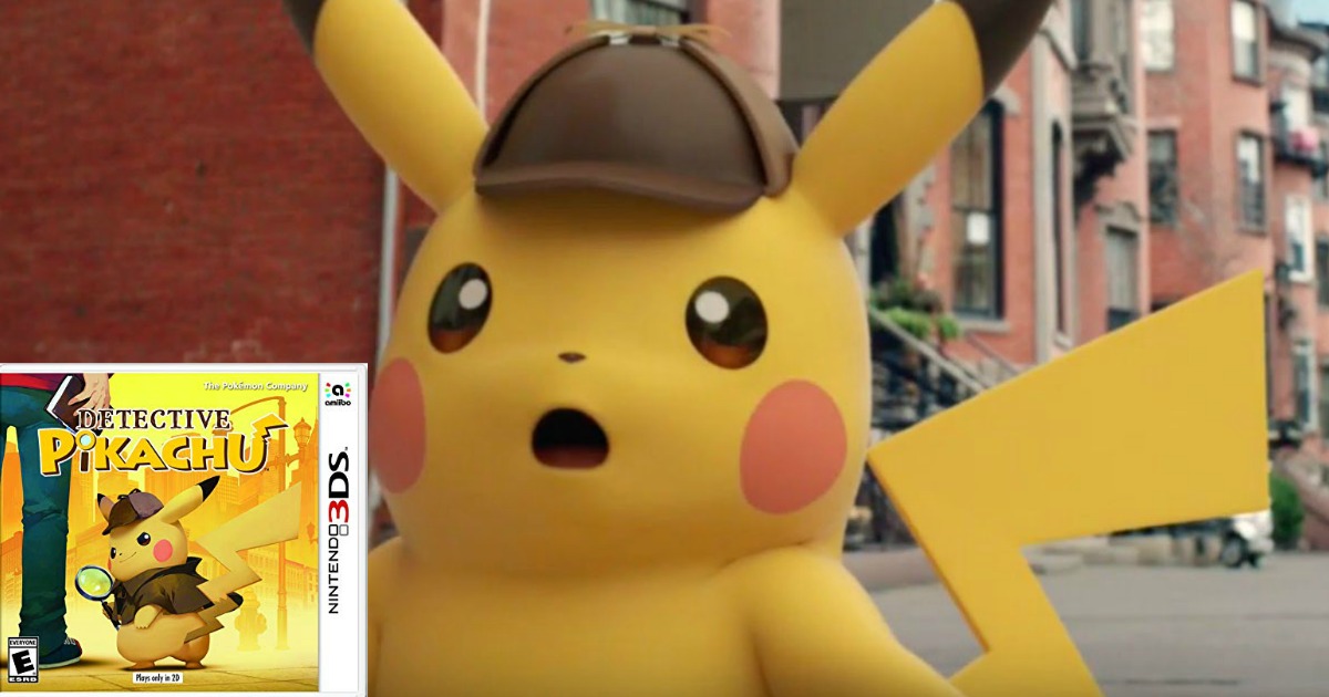 detective pikachu screen shot and game case