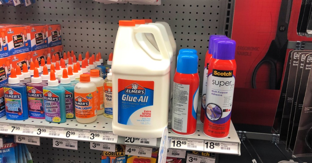 Elmer's glue on shelf