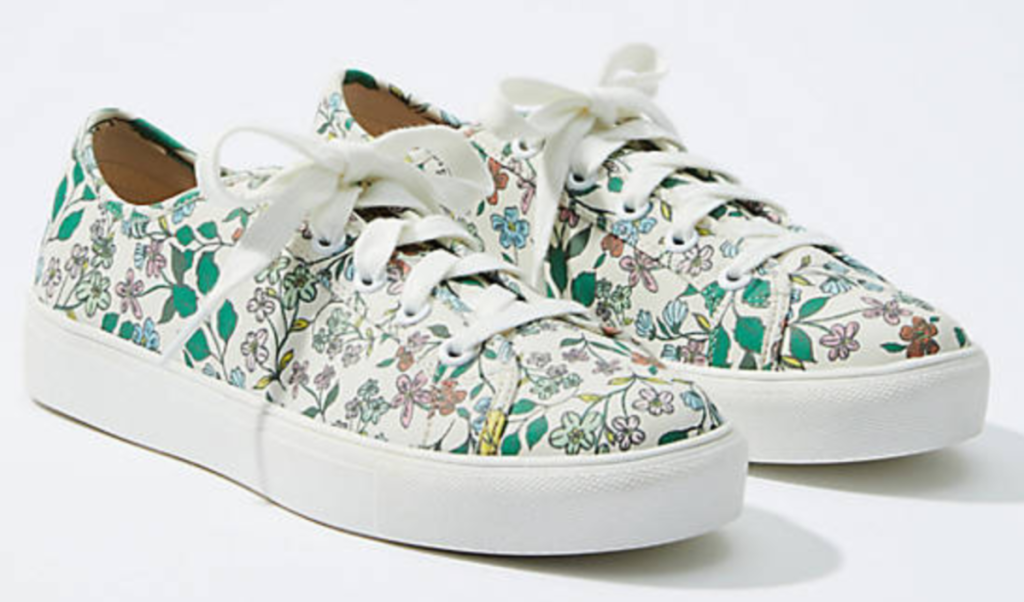 Floral Lace Up Sneakers