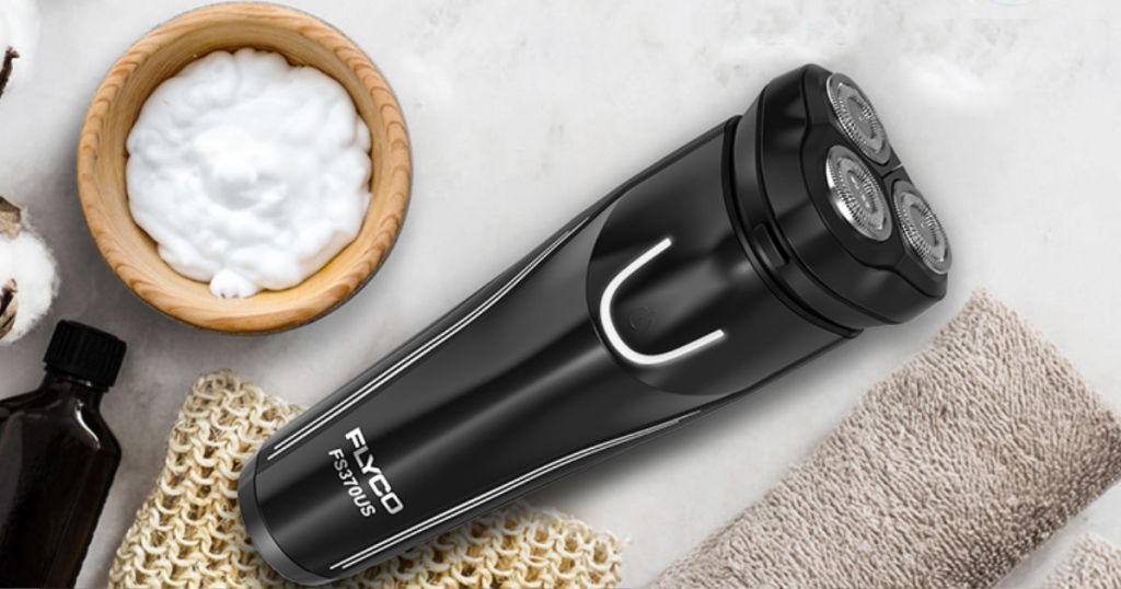 Flyco Electric razor on marble with towel