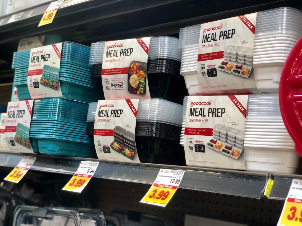 GoodCook Meal Prep Containers on Kroger shelf
