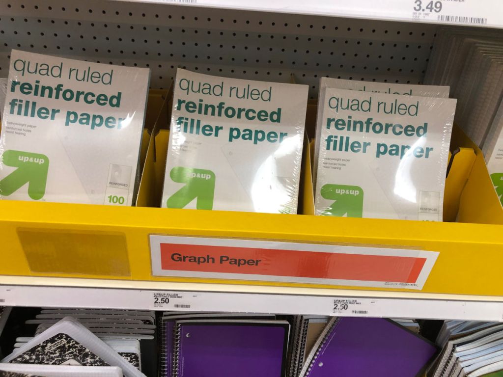 Graph Paper at Target on shelf