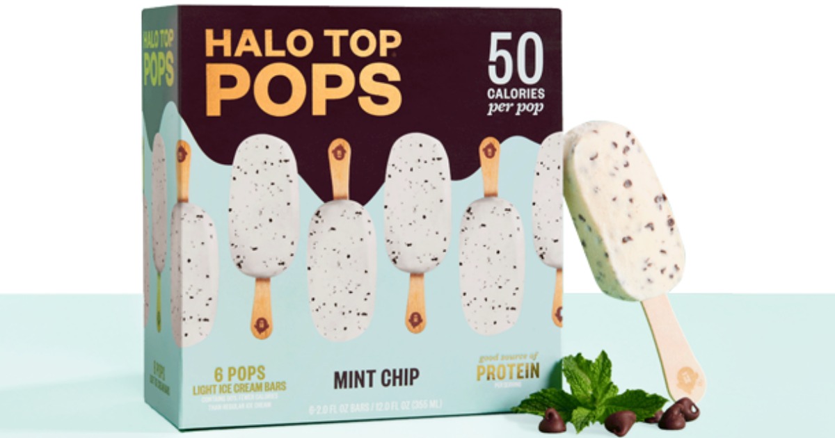 halo top pops mint chip box