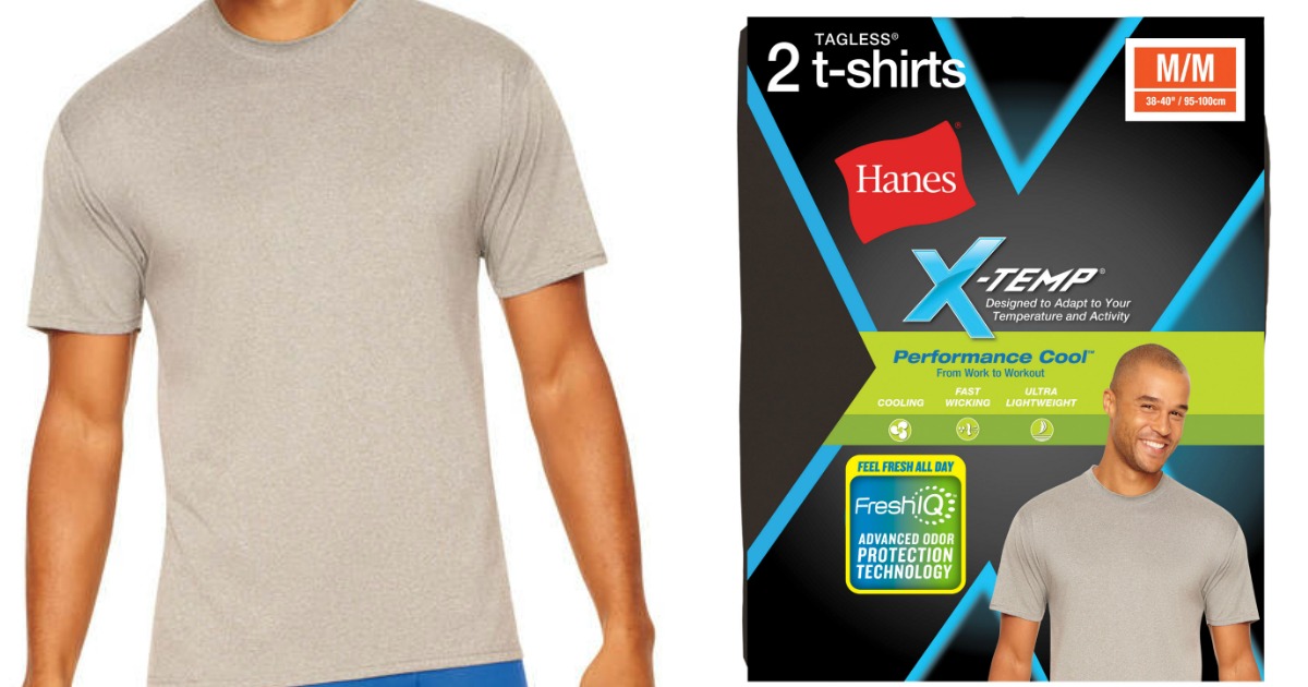 Hanes Mens X-Temp T-Shirt 2 Pack