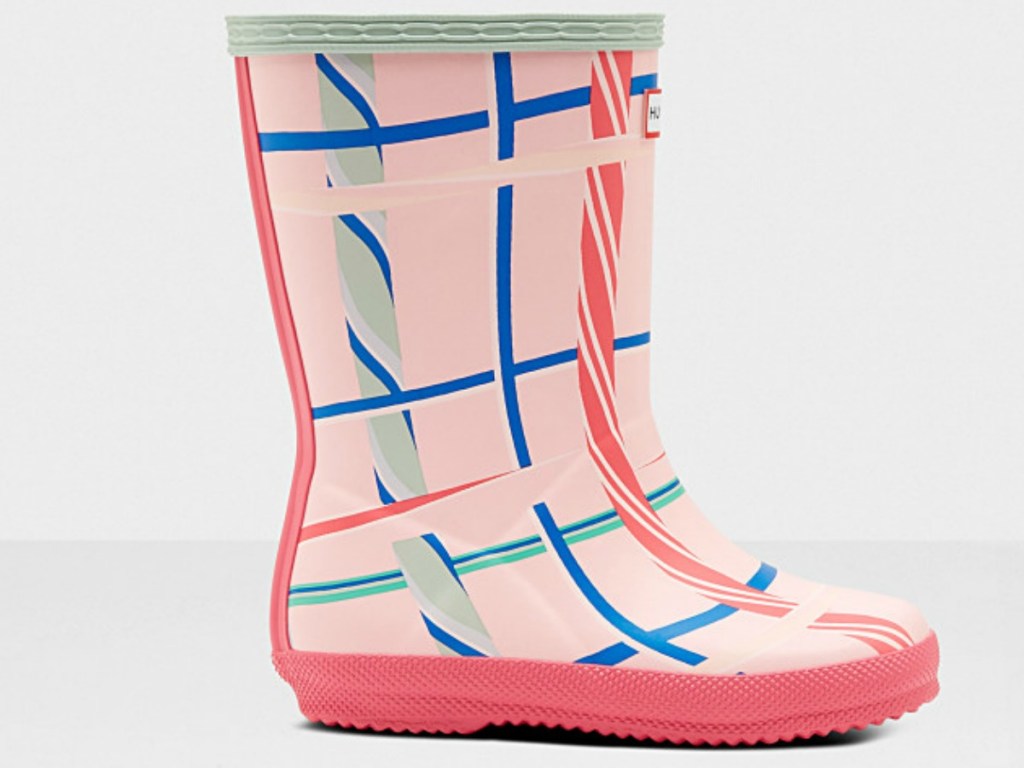 hunter boots with candy swirl design