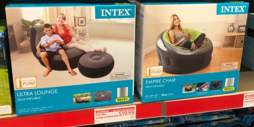 Intex Inflatable Lounge Chair w/ Ottoman Only $19.99 at ALDI | Great for Indoor & Outdoor Use