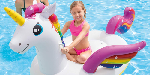Intex Unicorn Inflatable Ride-On Pool Float Only $10.47 (Regularly $19)