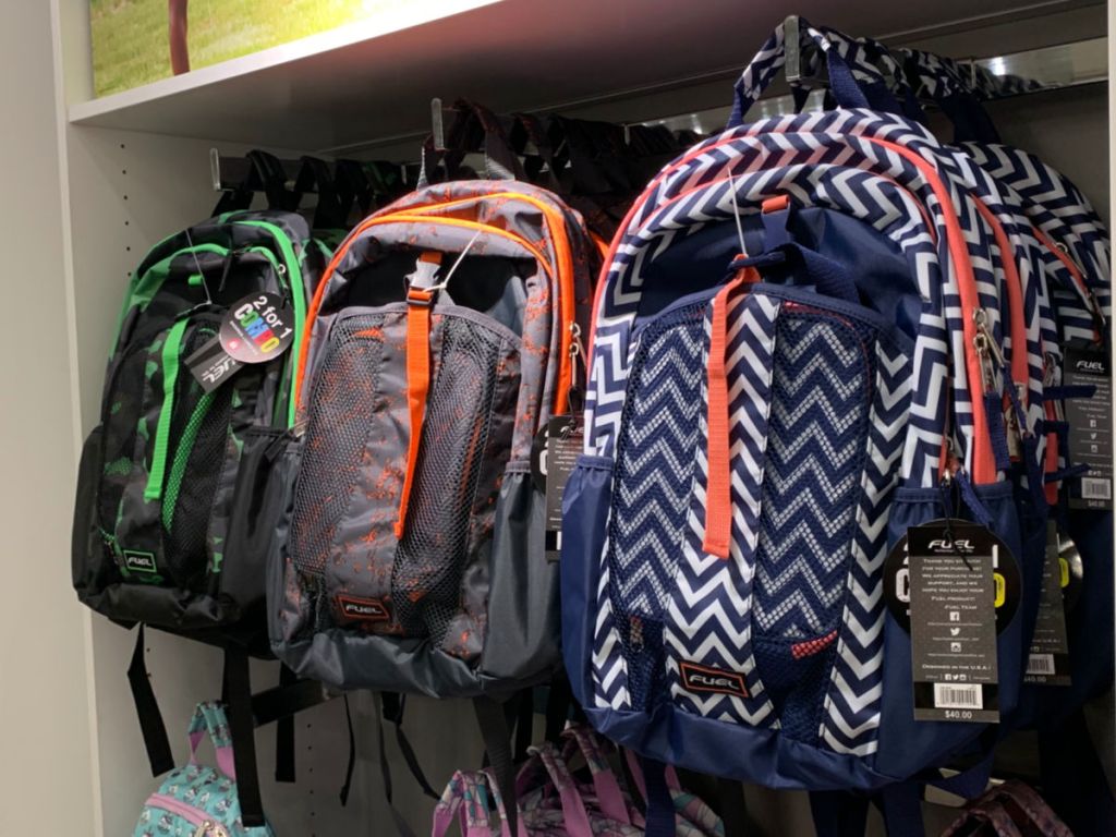 blue, orange, and green boys fuel backpacks at jcpenney