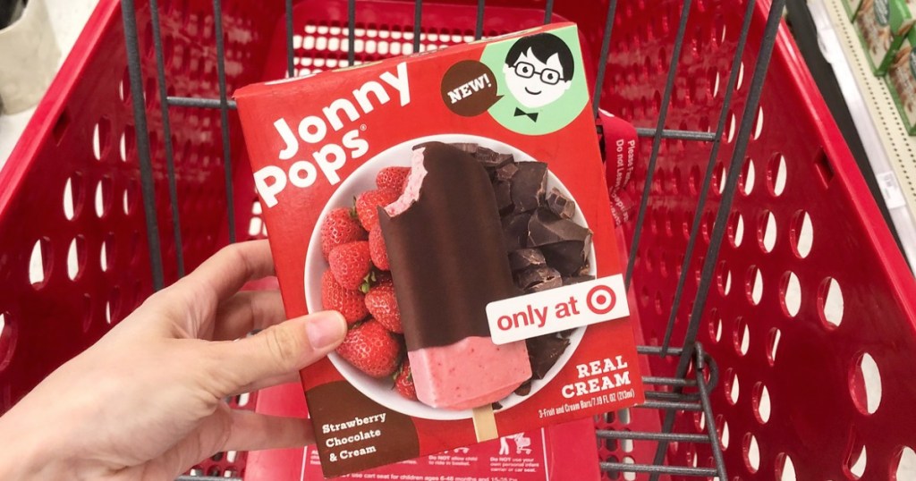 Hand holding Jonny Pops at Target