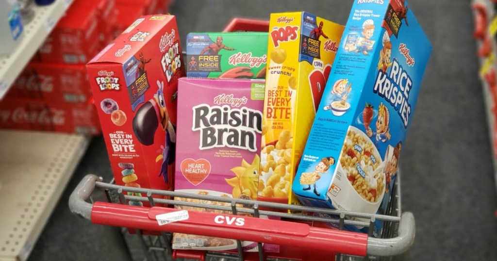 Kellogg's Cereals in CVS cart