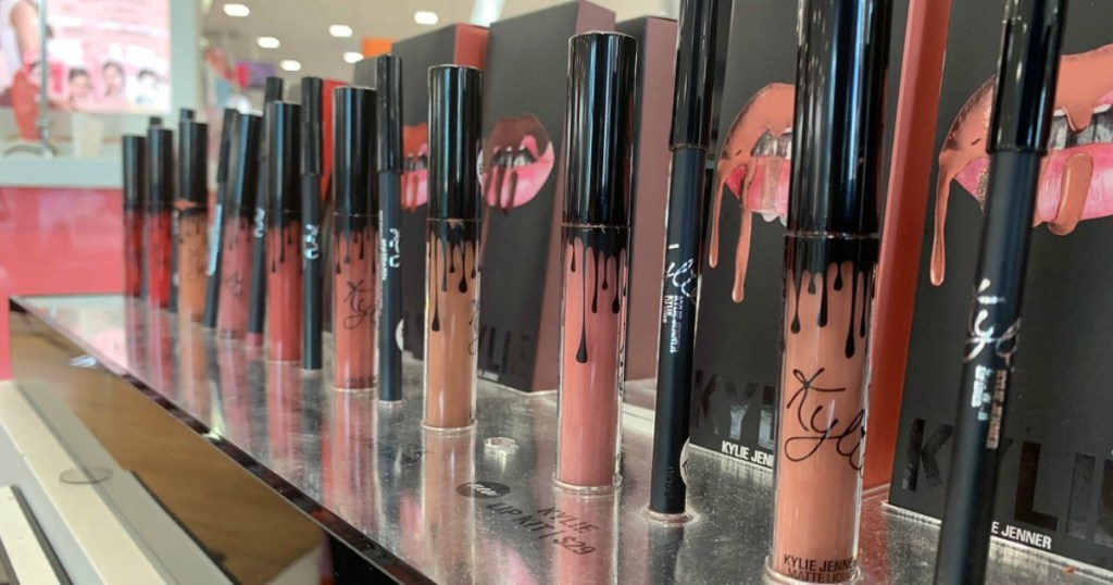 Kylie Cosmetics Lipsticks on shelf