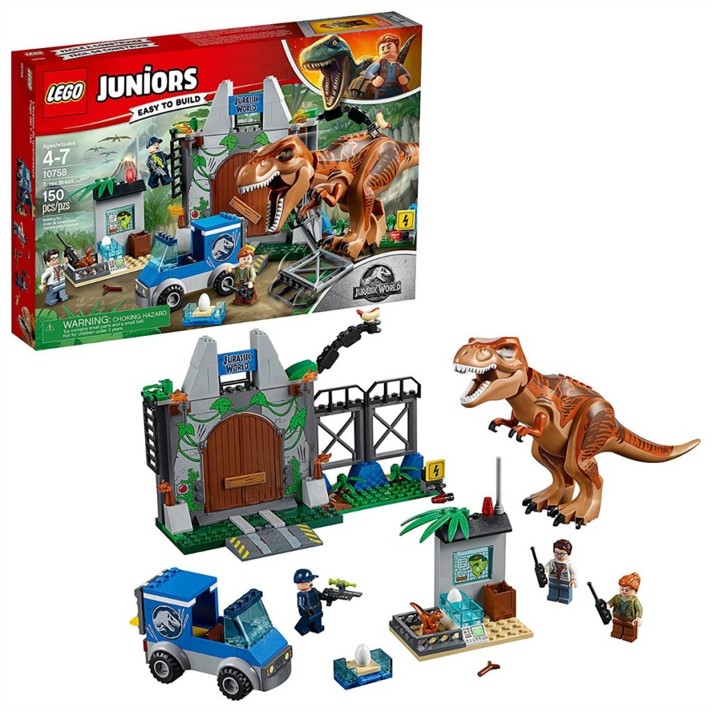 LEGO Juniors Jurassic Park set box and pieces