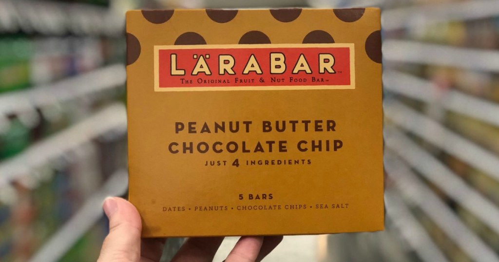 Box of Larabar Bars Peanut Butter and Chocolate Chip flavor