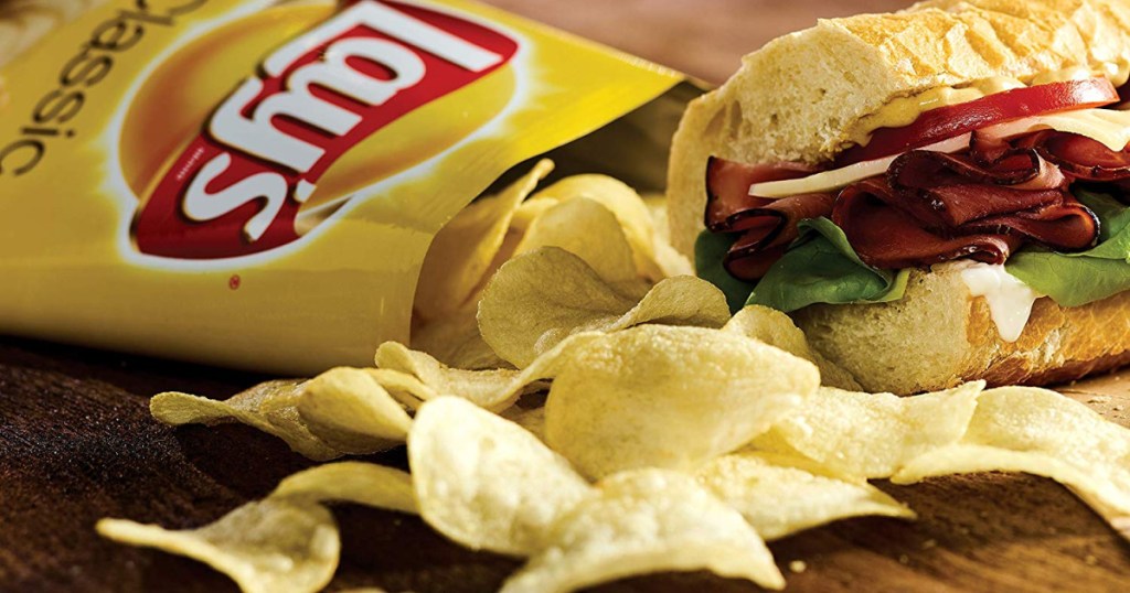 lays potato chips and sandwich