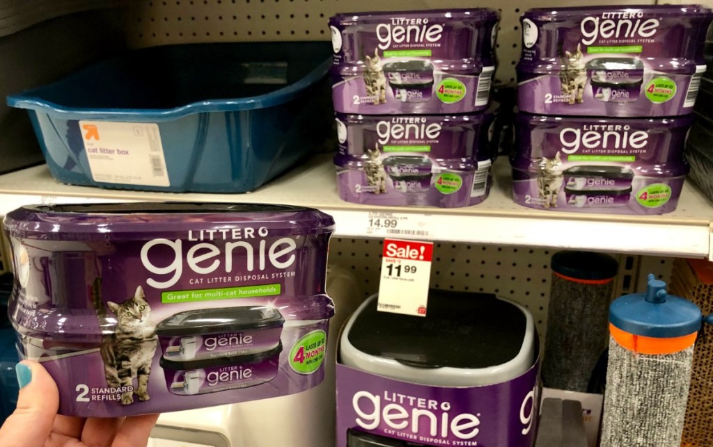 Packages of refills for the Litter Genie cat litter disposal system