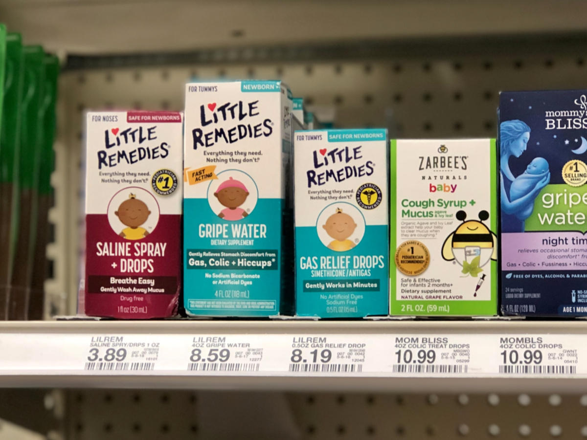 Little Remedies products on a Target store shelf