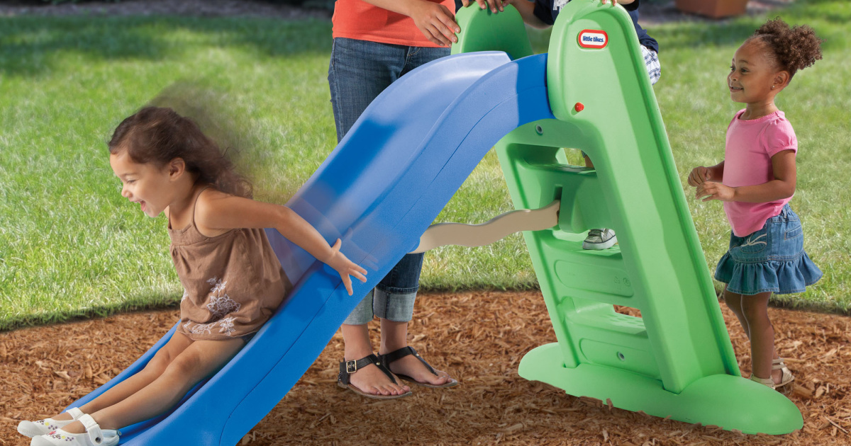 little tikes slide blue and green