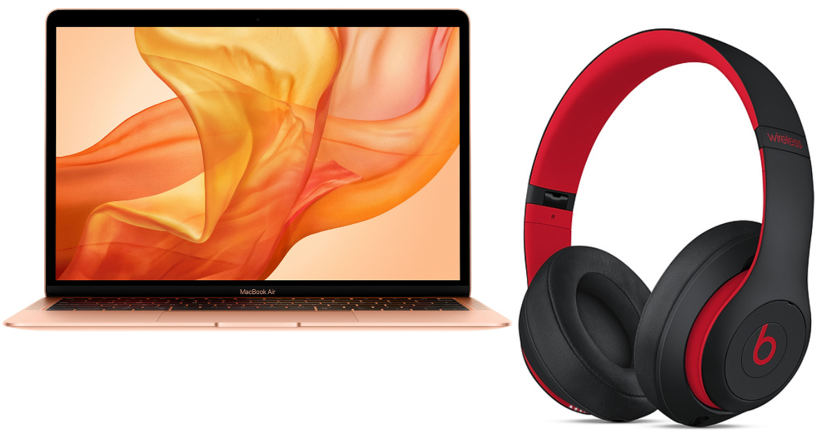 macbook air with beats headphones