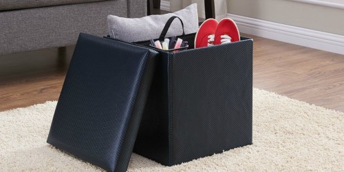 Mainstays Collapsible Storage Ottoman Just $9.99 at Walmart
