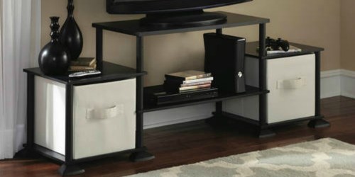 Mainstays Entertainment Center Only $9.77 at Walmart (Regularly $30) – No Tools Needed