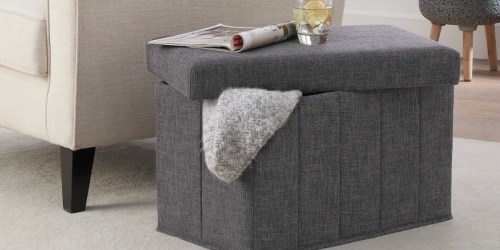 Mainstays Collapsible Storage Ottoman Only $16.82 (Regularly $50)