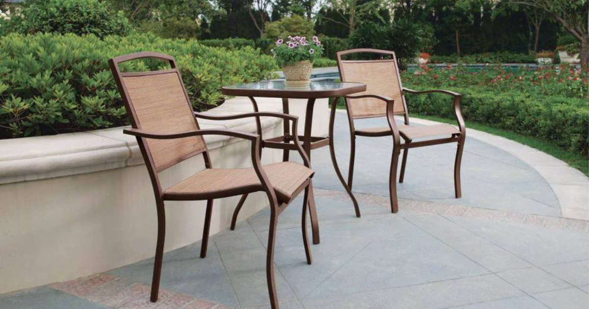 Mainstays 3 Piece Outdoor Bistro Sets Only 67.99 Shipped