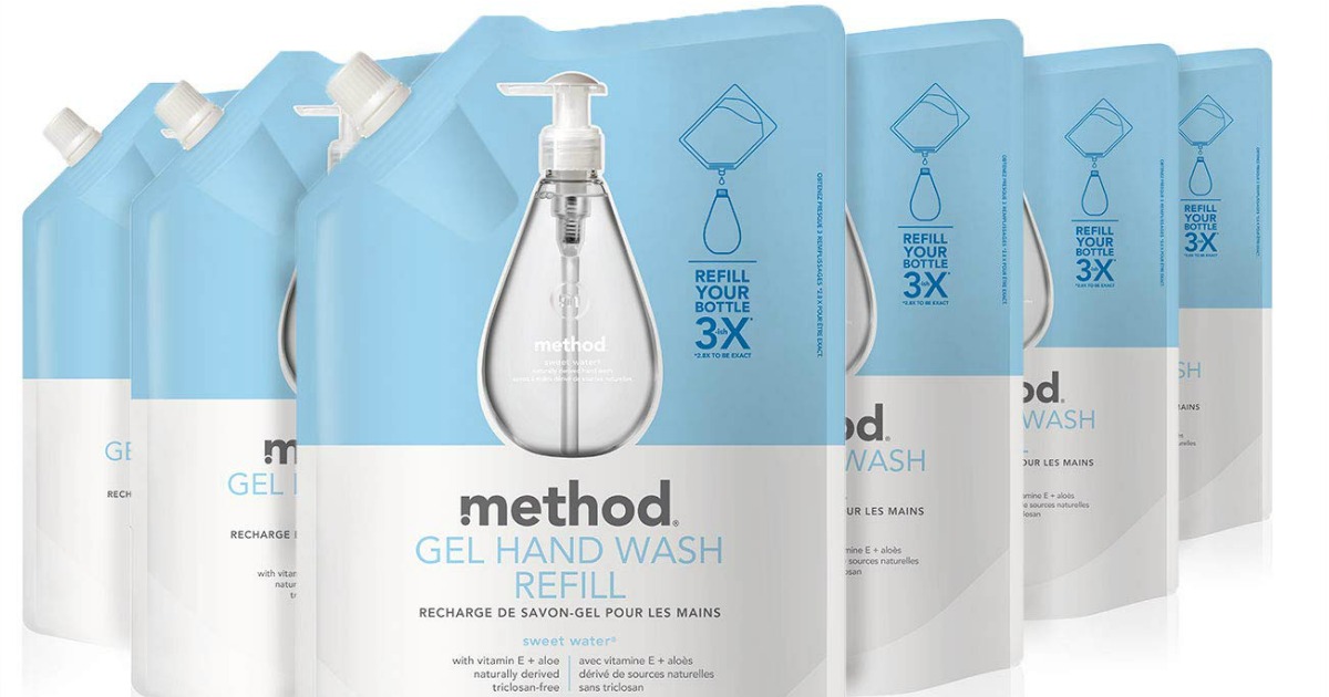 Method Gel Hand Soap Refill Sweet Water 34oz 6-Pack