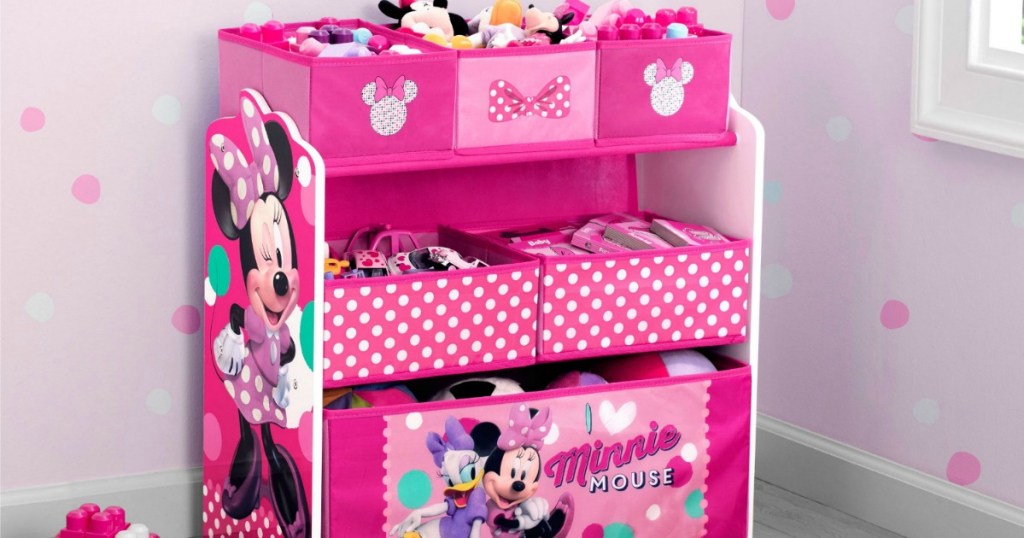 Minnie Mouse Toy Organizer in child's room