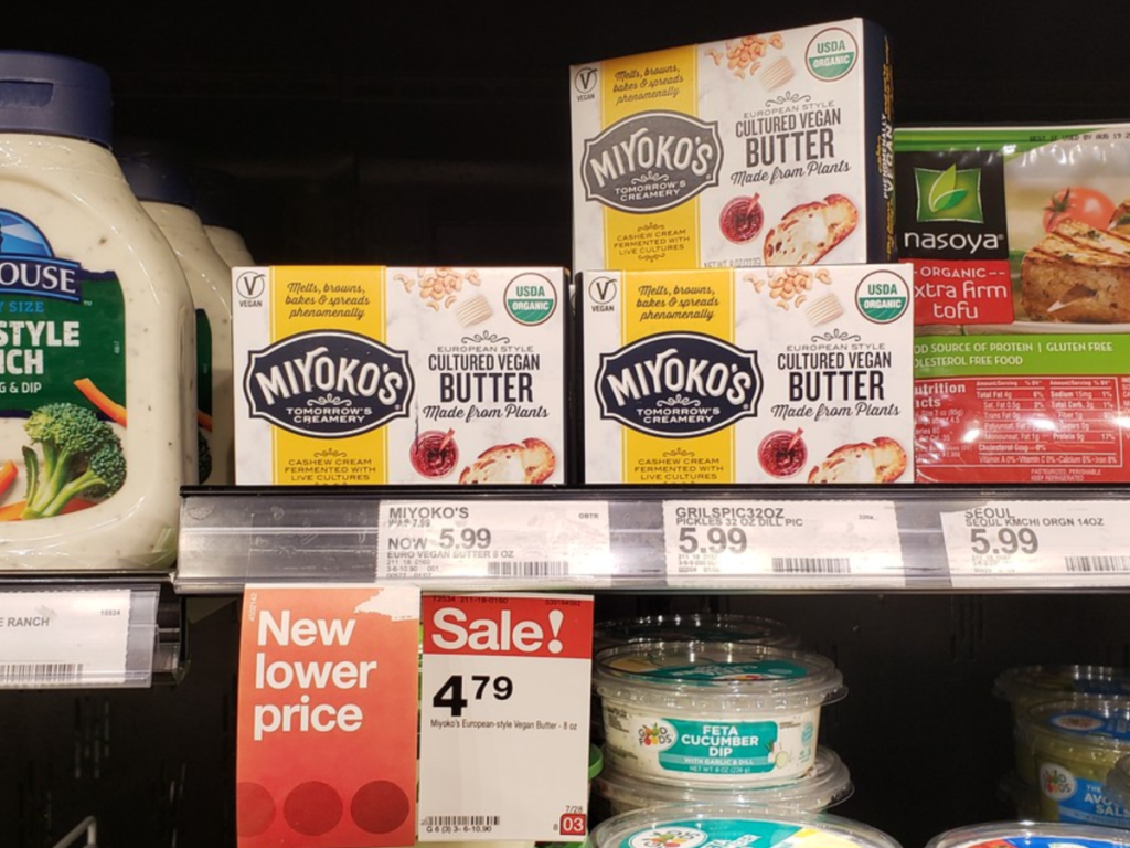 Miyoko's Butter on shelf in Target