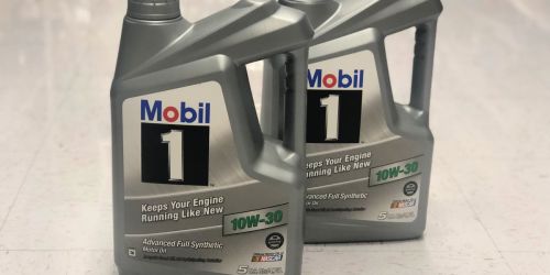Mobil 1 Synthetic 5-Quart Motor Oil Only $12 After Rebate on Walmart.com