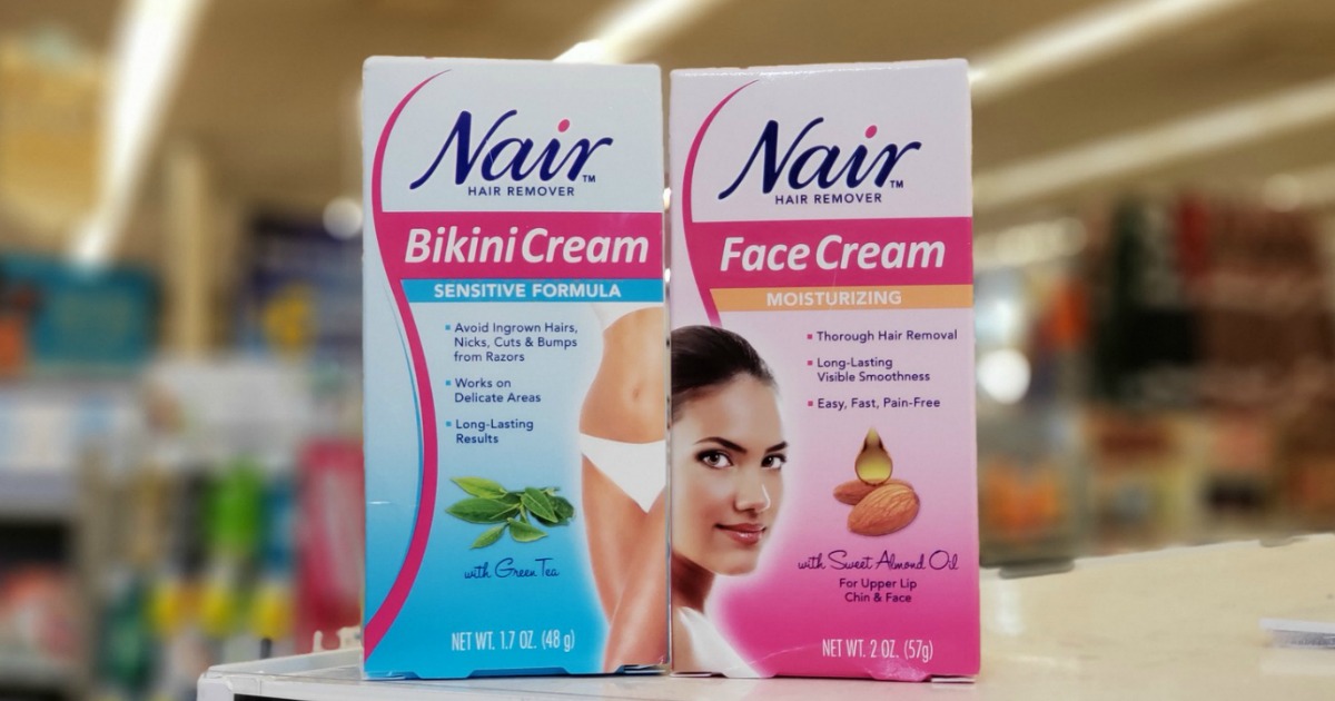 Nair Hair Removers on drug store shelf