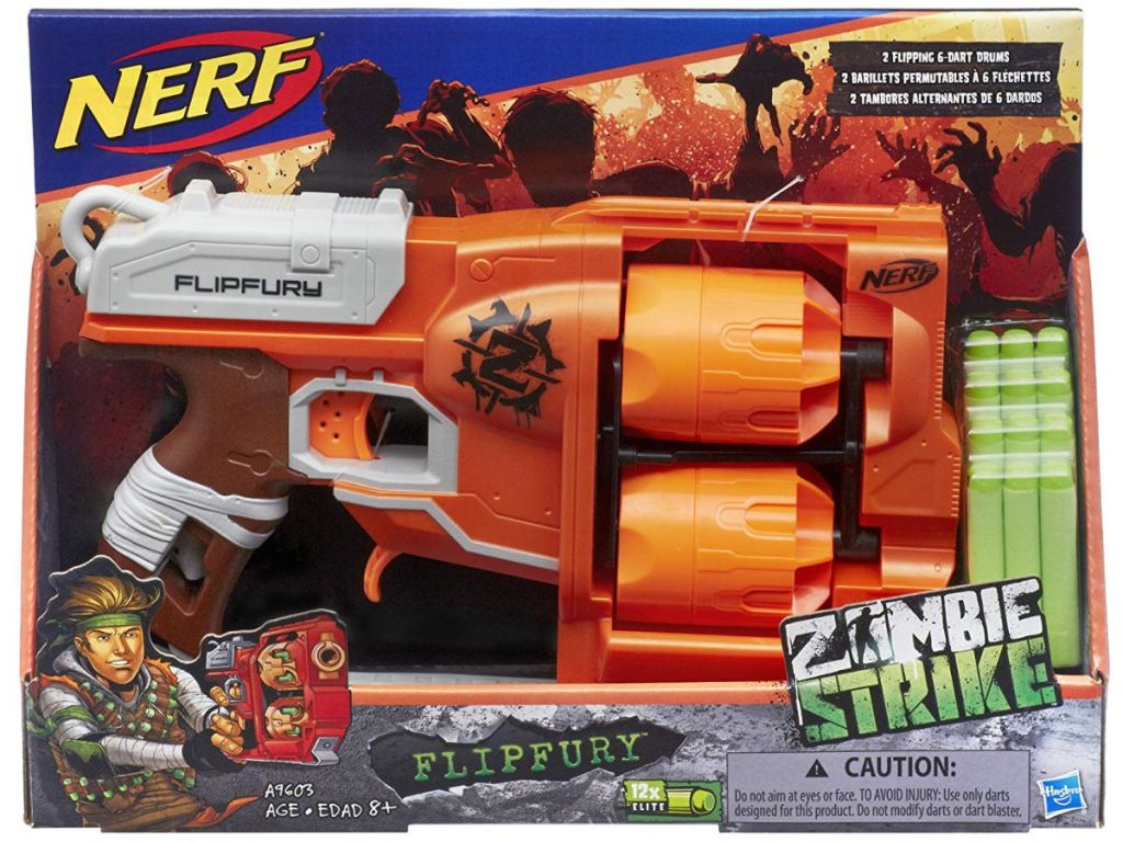 pack of Nerf Zombie Strike FlipFury Blaster
