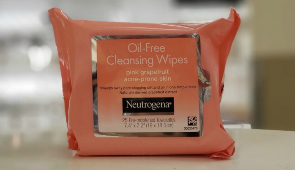 Makeup removing wipes from Neutrogena in pink grapefruit scent in Target
