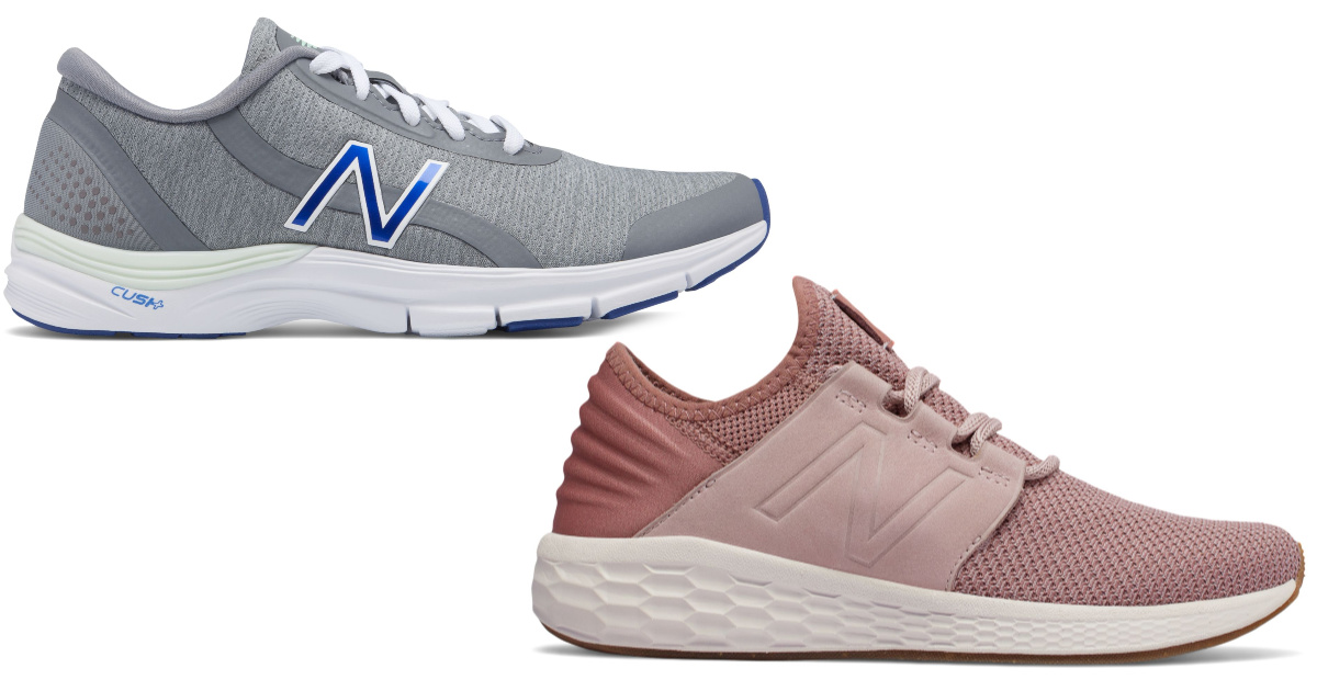gray and pink new balance shoes