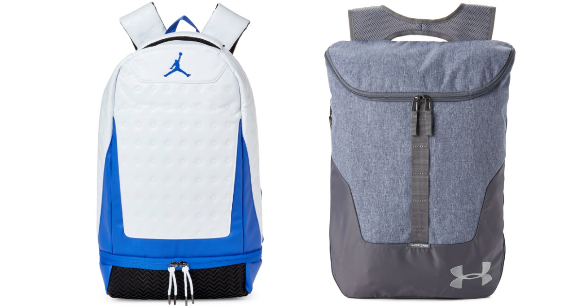 Nike and Under Armour backpacks