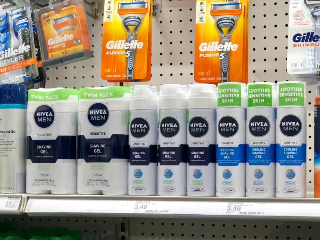 Nivea Men Shaving Gels on Target Shelf