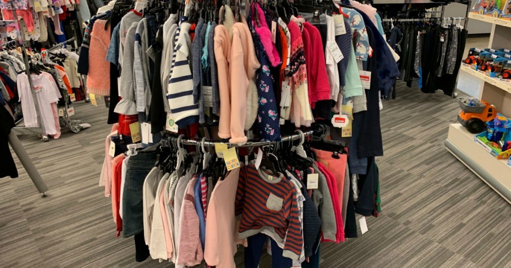 rack of kids clothing at nordstrom rack
