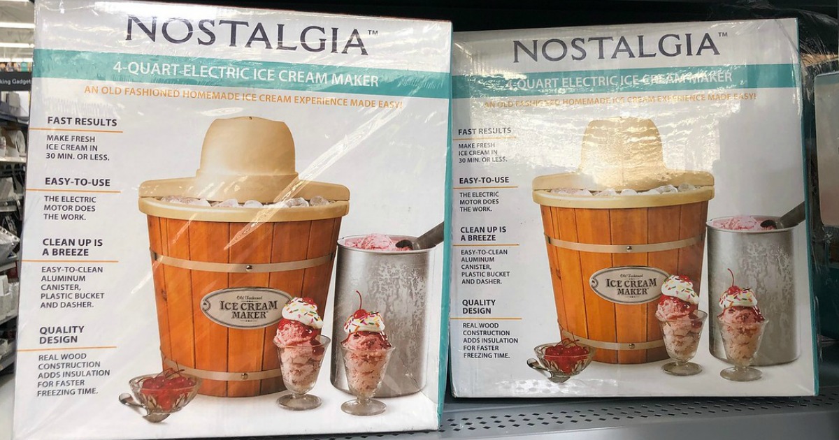 Nostalgia 4-Quart Ice Cream Maker Possibly Only $10 at Walmart